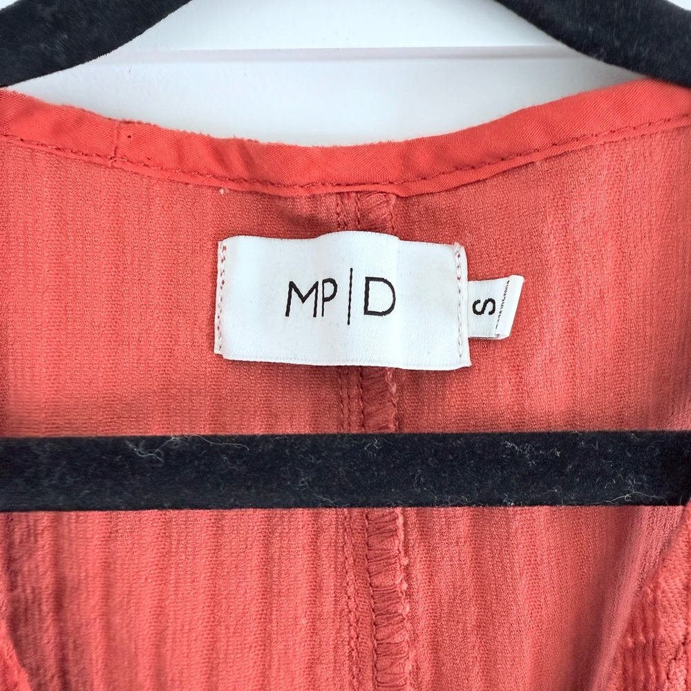 MP/D Coral/Rust Corduroy Striped Mini Dress - Picture 3 of 4